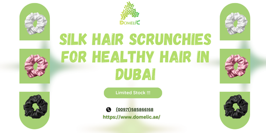 Silk hair scrunchies for healthy hair in Dubai